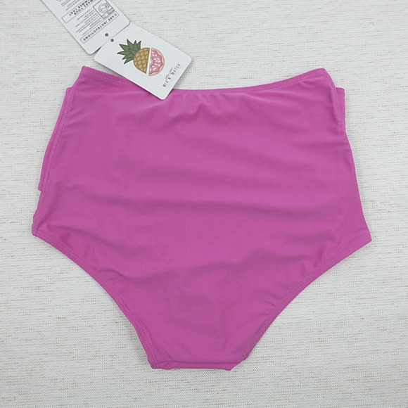 KORTNI JEANE Bikini Bottom XS Purple Tie-Up Front Retro Flattering - Picture 6 of 15